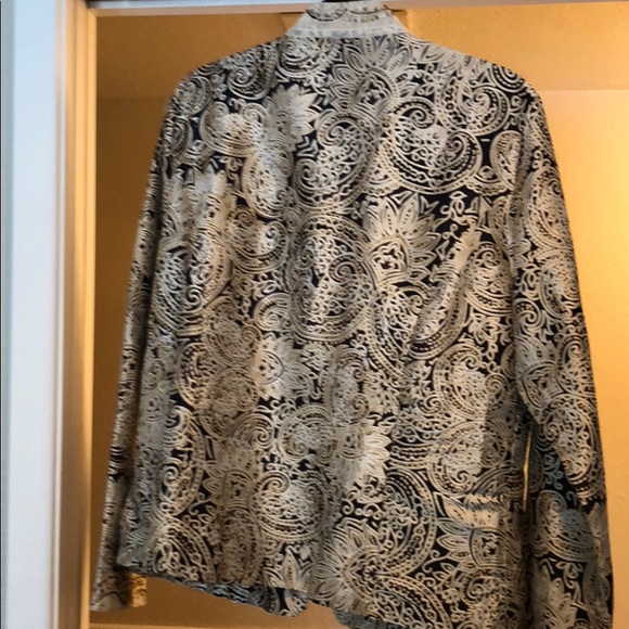 Chico’s blazer in tan/black with beading - nice! - Picture 3 of 4